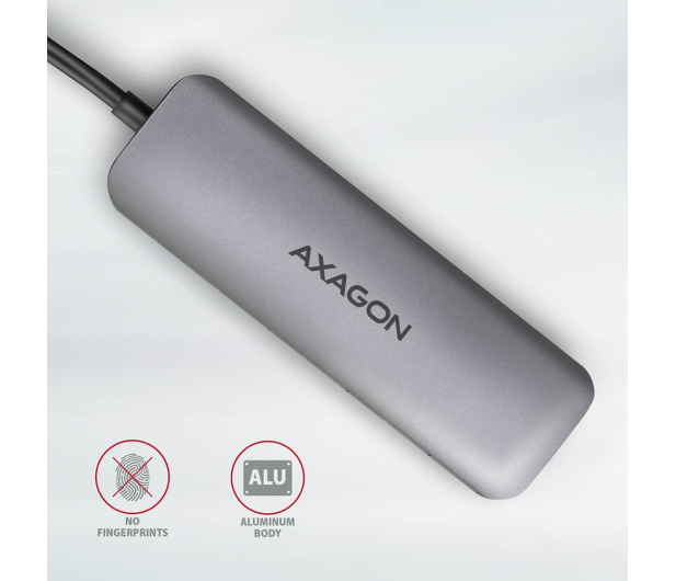 Axagon HMC-5, USB 5Gbps hub, porty 2x USB-A, HDMI 4k/30Hz, SD/mSD - 1353435 - zdjęcie 4